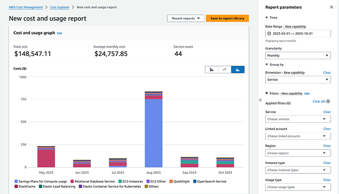 引用：AWS Cost Explorer Features